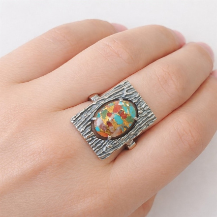 Кольцо из Серебра 925 Приволжский ювелир арт. 293704-UB15, Оксид.