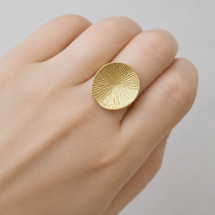 Кольцо из Серебра 925 Приволжский ювелир арт. 298866, лимонное золочение.