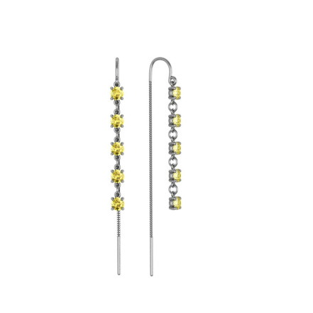 Серьги из Серебра 925 Приволжский ювелир арт. 301089-FA20, Родирование.