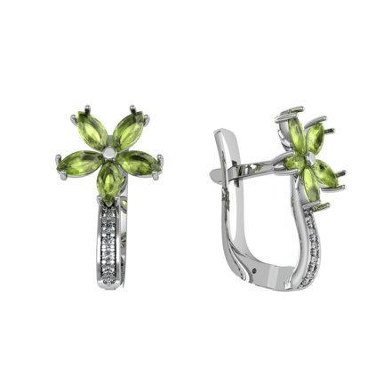 Серьги из Серебра 925 Приволжский ювелир арт. 301100-FA11FA70, Родирование.