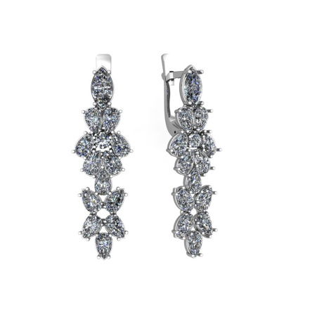 Серьги из Серебра 925 Приволжский ювелир арт. 301112-FA11, Родирование.