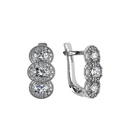 Серьги из Серебра 925 Приволжский ювелир арт. 301161-FA11, Родирование.