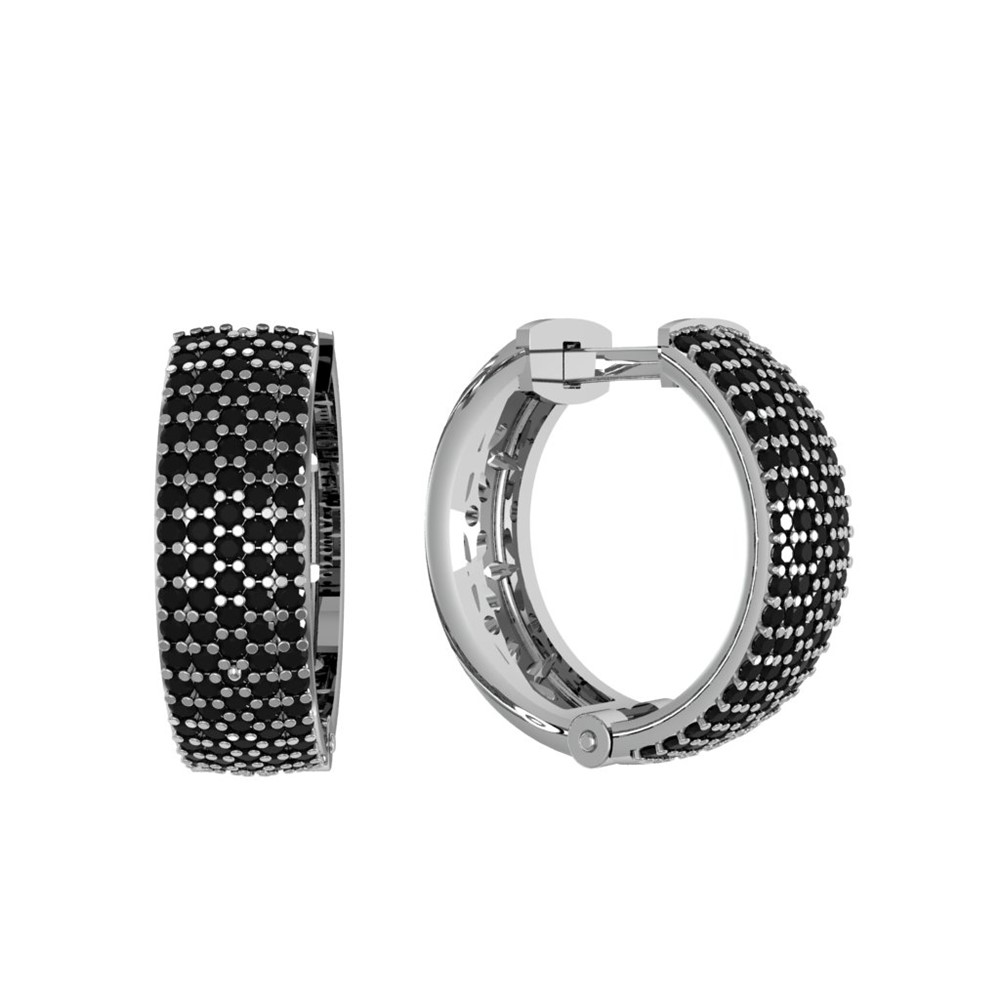 Серьги из Серебра 925 Приволжский ювелир арт. 301199-SH73, Родирование.