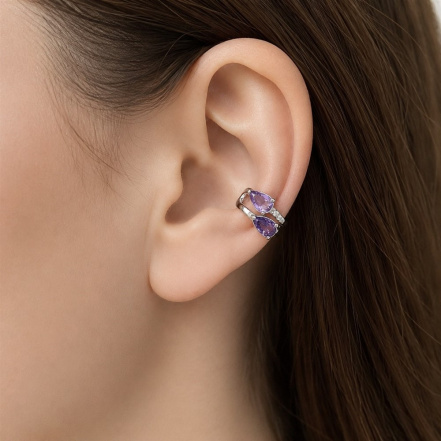 Серьга из Серебра 925 Приволжский ювелир арт. 301267-AM56FA11, Родирование.