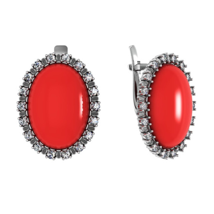 Серьги из Серебра 925 Приволжский ювелир арт. 301284-FA11KR26, Родирование.