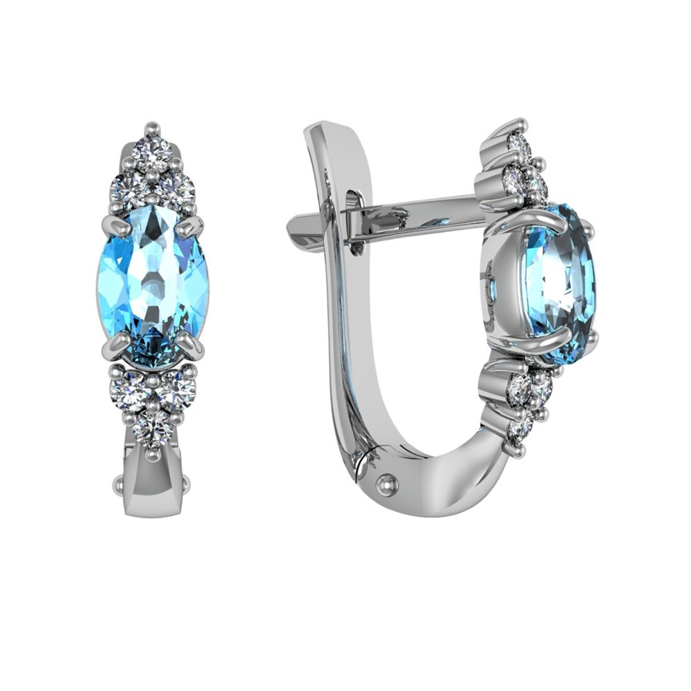 Серьги из Серебра 925 Приволжский ювелир арт. 301350-FA11FA15, Родирование.