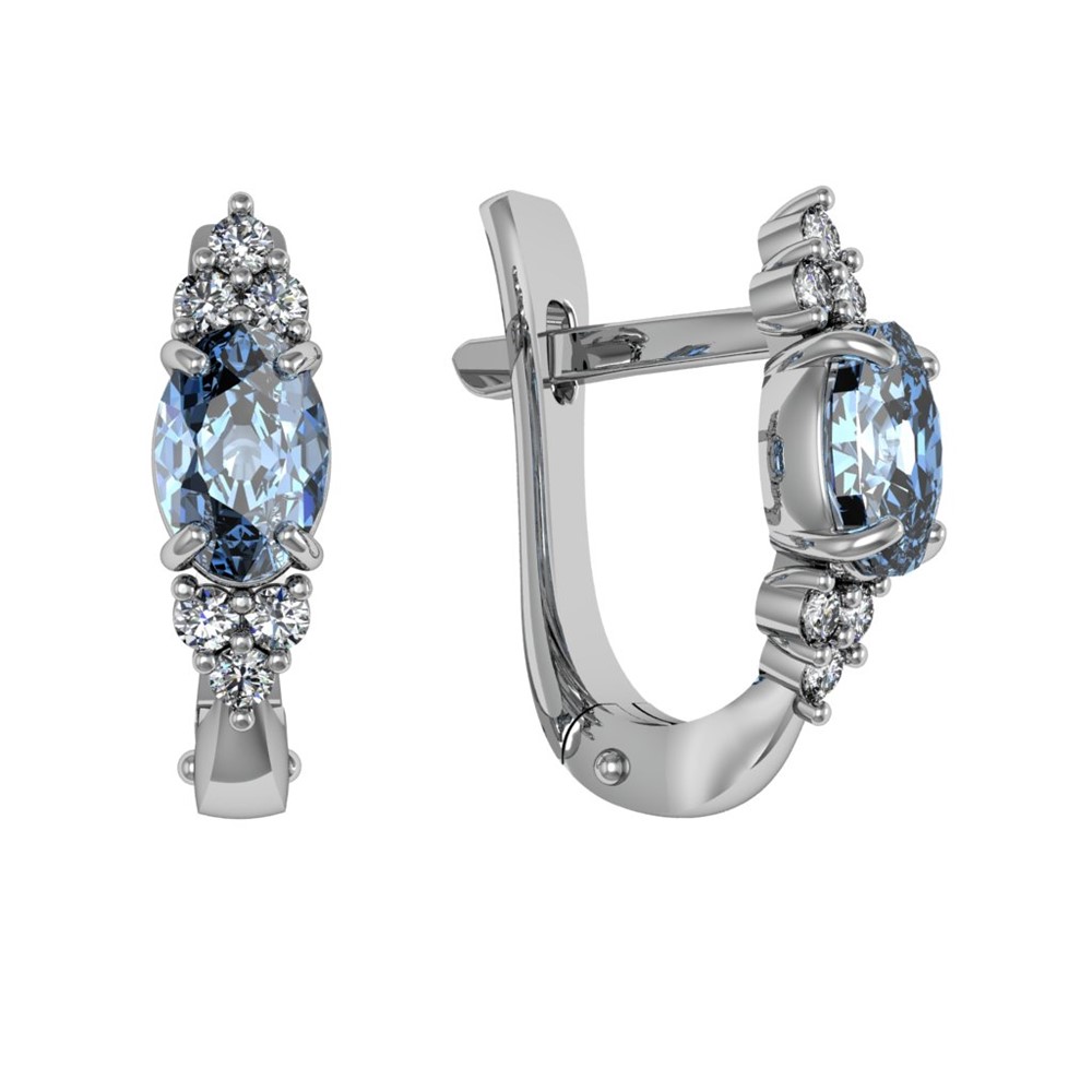Серьги из Серебра 925 Приволжский ювелир арт. 301350-FA11GH55, Родирование.