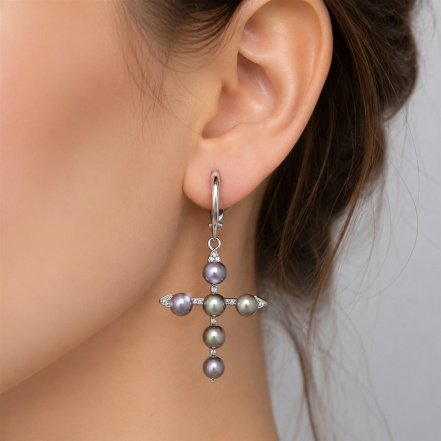 Серьги из Серебра 925 Приволжский ювелир арт. 301355-FA11ZM54, Родирование.