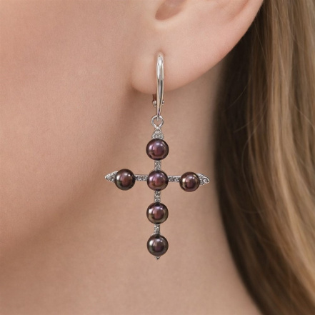 Серьги из Серебра 925 Приволжский ювелир арт. 301355-FA11ZM73, Родирование.