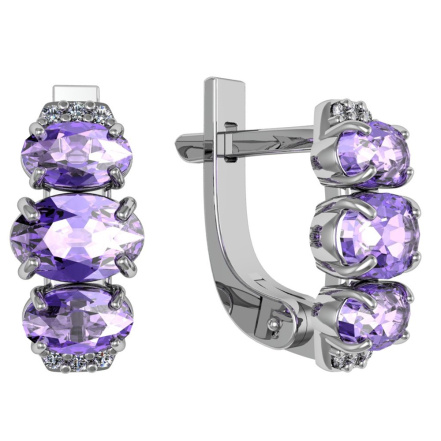 Серьги из Серебра 925 Приволжский ювелир арт. 301357-FA11FA67, Родирование.