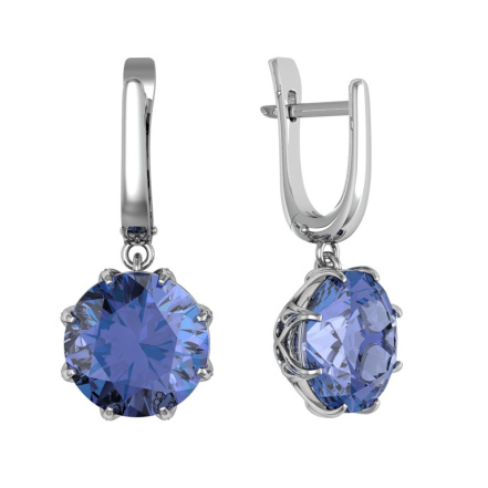 Серьги из Серебра 925 Приволжский ювелир арт. 301364-GH55, Родирование.