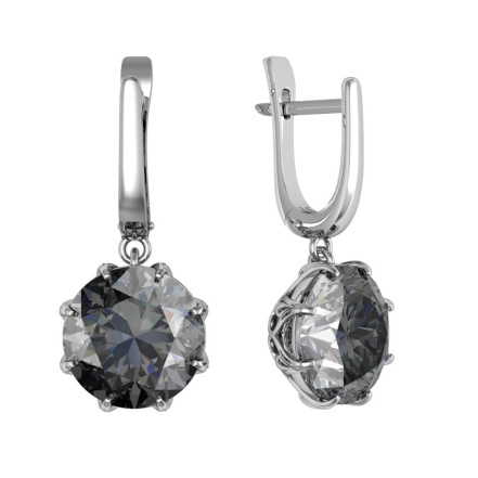 Серьги из Серебра 925 Приволжский ювелир арт. 301364-GH73, Родирование.