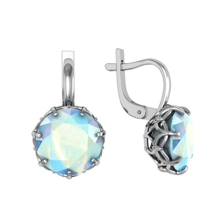 Серьги из Серебра 925 Приволжский ювелир арт. 301365-FA33, Родирование.