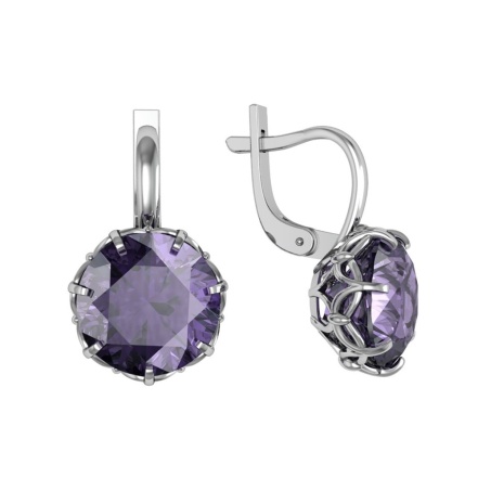 Серьги из Серебра 925 Приволжский ювелир арт. 301365-FA67, Родирование.