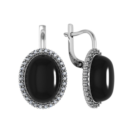 Серьги из Серебра 925 Приволжский ювелир арт. 301389-AG73FA11, Родирование.