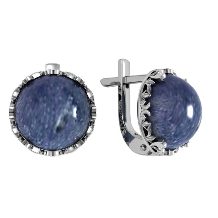 Серьги из Серебра 925 Приволжский ювелир арт. 301392-KR15, Родирование.