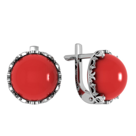 Серьги из Серебра 925 Приволжский ювелир арт. 301392-KR, Родирование.