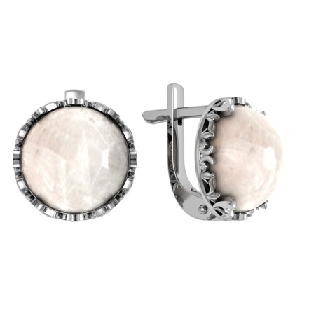 Серьги из Серебра 925 Приволжский ювелир арт. 301392-NT, Родирование.