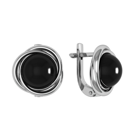 Серьги из Серебра 925 Приволжский ювелир арт. 301396-AG73, Родирование.