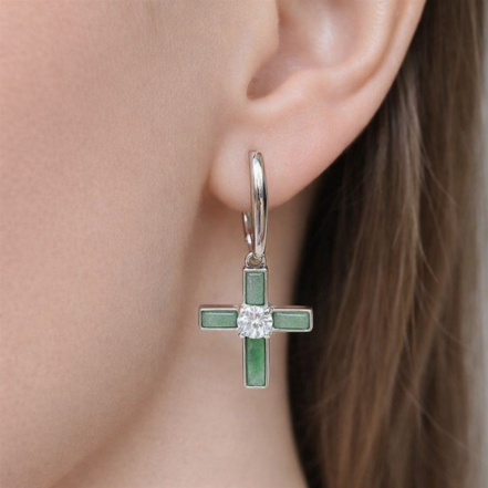 Серьги из Серебра 925 Приволжский ювелир арт. 301408-FA11NF, Родирование.