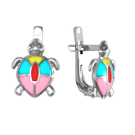 Серьги из Серебра 925 Приволжский ювелир арт. 301409, Родирование.