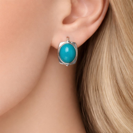 Серьги из Серебра 925 Приволжский ювелир арт. 301412-BZ, Родирование.