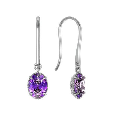 Серьги из Серебра 925 Приволжский ювелир арт. 301531-AM56, Родирование.