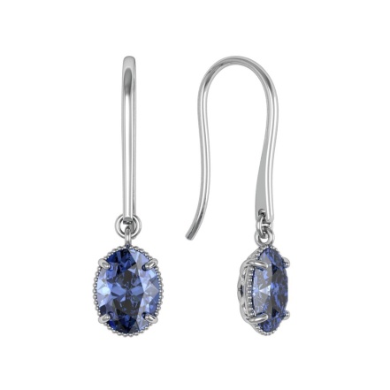 Серьги из Серебра 925 Приволжский ювелир арт. 301531-GH55, Родирование.