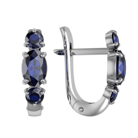 Серьги из Серебра 925 Приволжский ювелир арт. 301535-FA59, Родирование.