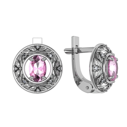 Серьги из Серебра 925 Приволжский ювелир арт. 301546-FA11FA46, Родирование.