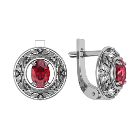 Серьги из Серебра 925 Приволжский ювелир арт. 301546-FA11FA49, Родирование.