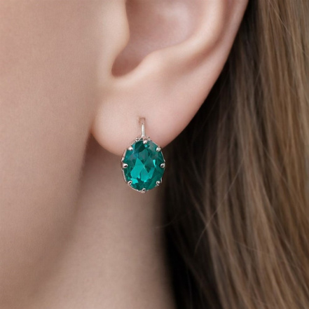 Серьги из Серебра 925 Приволжский ювелир арт. 301569-FA78, Родирование.