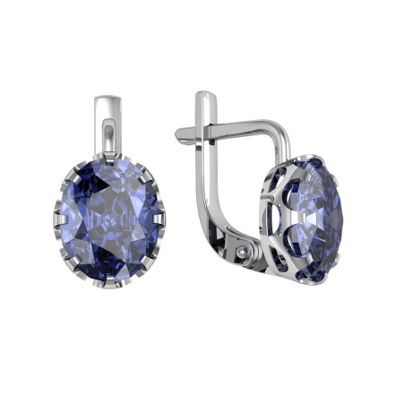 Серьги из Серебра 925 Приволжский ювелир арт. 301569-GH55, Родирование.