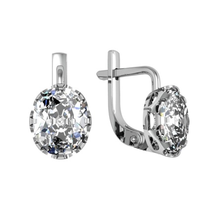 Серьги из Серебра 925 Приволжский ювелир арт. 301569-GH, Родирование.