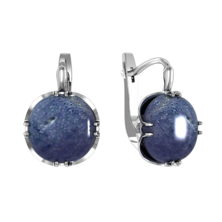 Серьги из Серебра 925 Приволжский ювелир арт. 301570-KR15, Родирование.