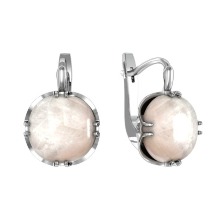 Серьги из Серебра 925 Приволжский ювелир арт. 301570-NT, Родирование.