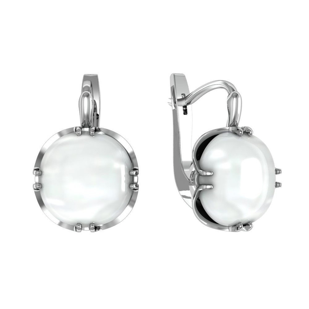 Серьги из Серебра 925 Приволжский ювелир арт. 301570-PM07, Родирование.