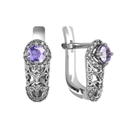Серьги из Серебра 925 Приволжский ювелир арт. 301582-FA11FA31, Родирование.