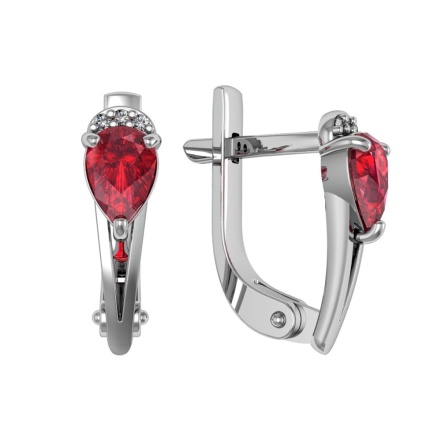 Серьги из Серебра 925 Приволжский ювелир арт. 301584-FA11FA49, Родирование.