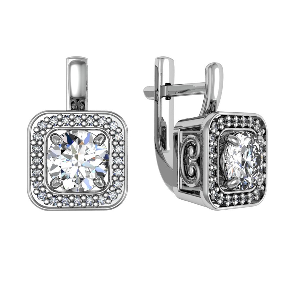 Серьги из Серебра 925 Приволжский ювелир арт. 301589-FA11, Родирование.