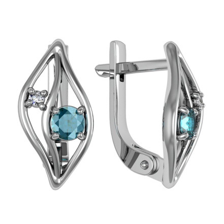 Серьги из Серебра 925 Приволжский ювелир арт. 301601-FA01FA11, Родирование.