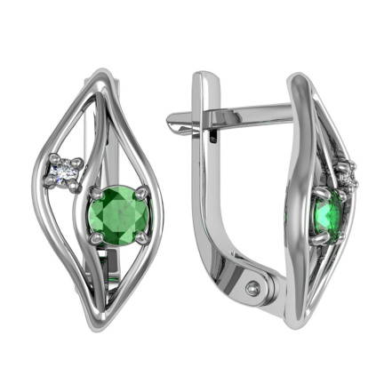 Серьги из Серебра 925 Приволжский ювелир арт. 301601-FA11FA22, Родирование.