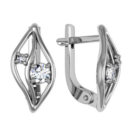 Серьги из Серебра 925 Приволжский ювелир арт. 301601-FA11, Родирование.