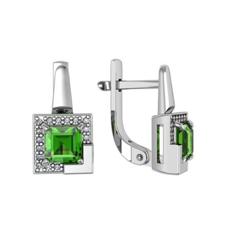 Серьги из Серебра 925 Приволжский ювелир арт. 301602-FA11FA70, Родирование.
