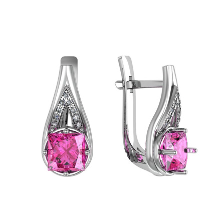 Серьги из Серебра 925 Приволжский ювелир арт. 301608-FA11FA46, Родирование.