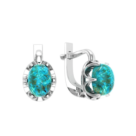 Серьги из Серебра 925 Приволжский ювелир арт. 301717-HK, Родирование.