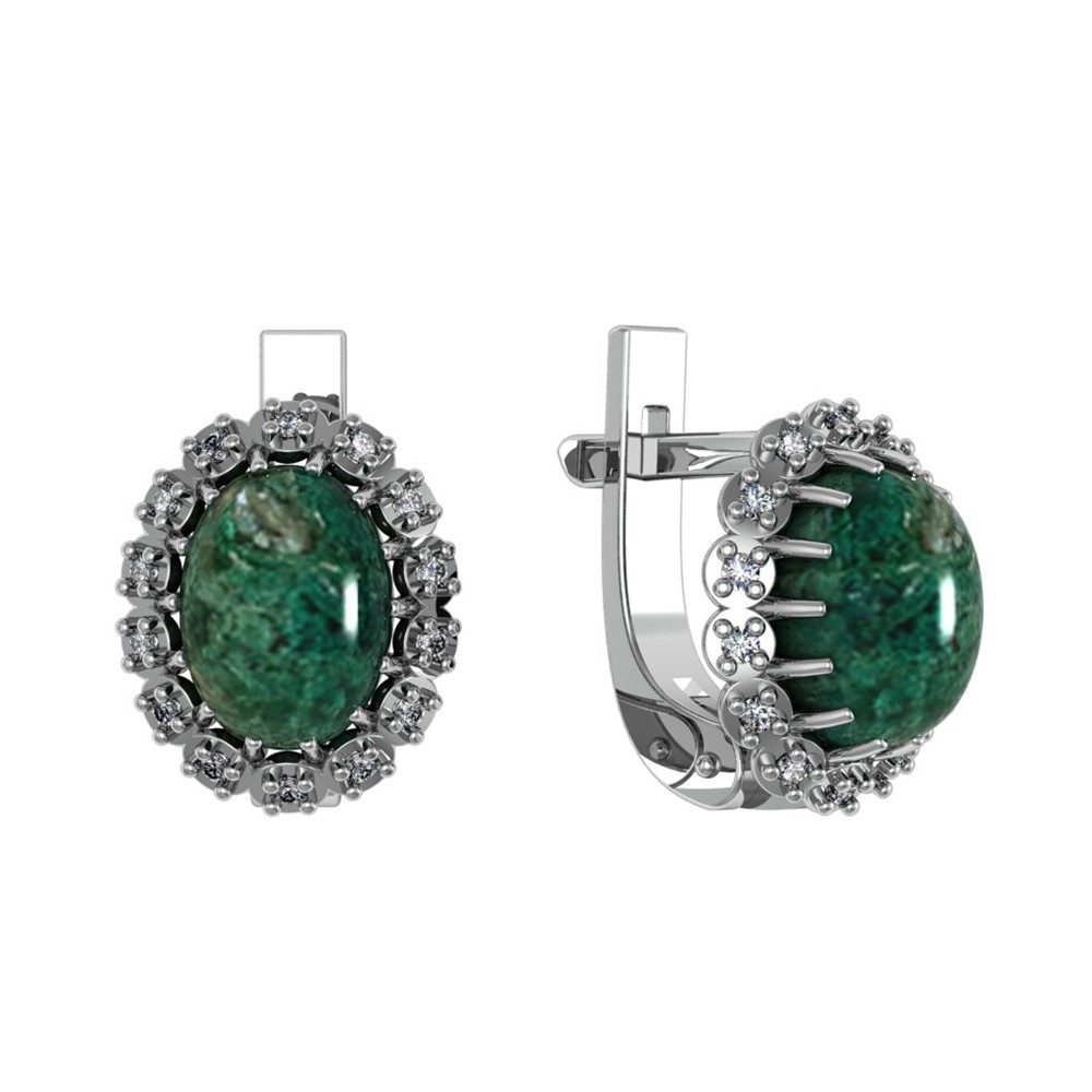 Серьги из Серебра 925 Приволжский ювелир арт. 301721-AG37FA11, Родирование.