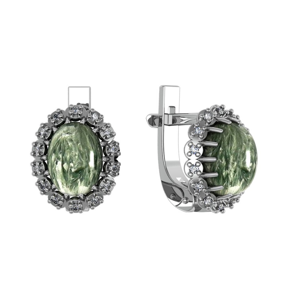 Серьги из Серебра 925 Приволжский ювелир арт. 301721-FA11KL, Родирование.