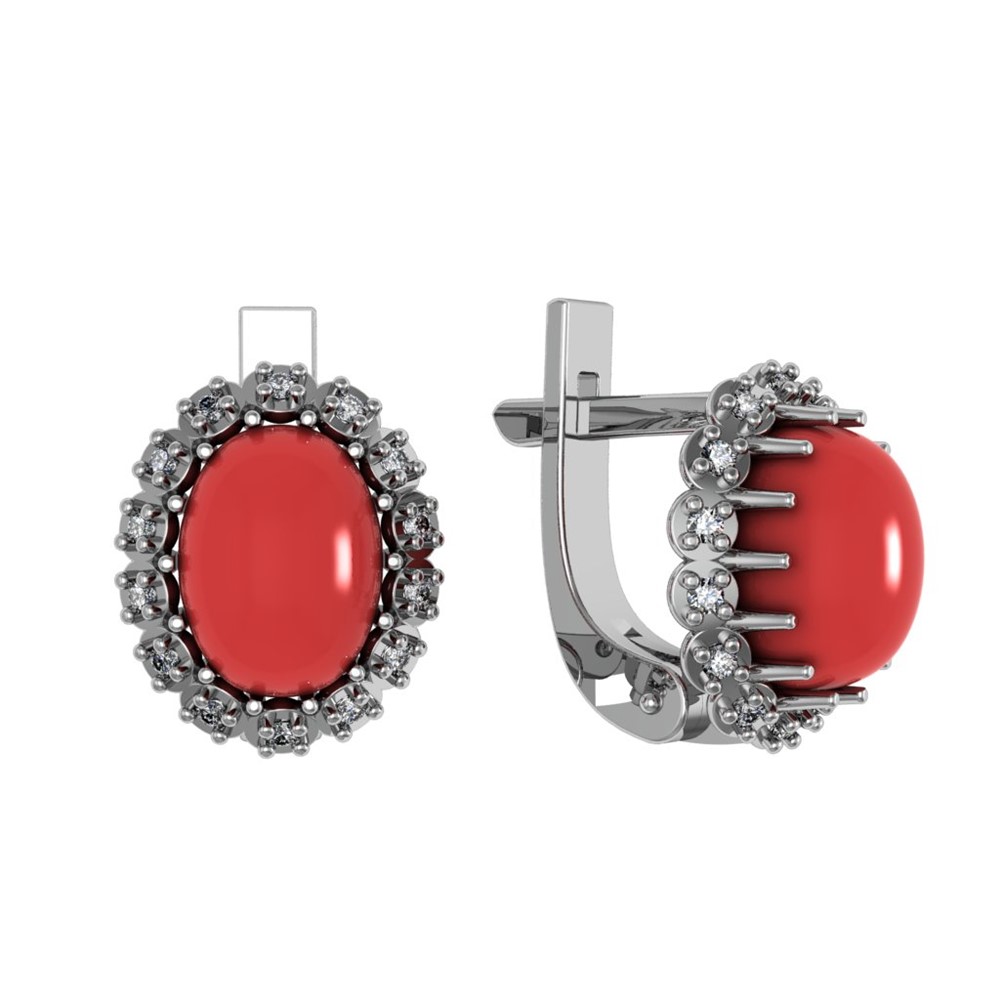 Серьги из Серебра 925 Приволжский ювелир арт. 301721-FA11KR, Родирование.