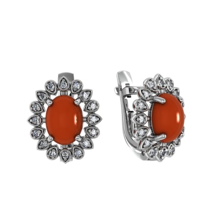 Серьги из Серебра 925 Приволжский ювелир арт. 301724-FA11KR, Родирование.
